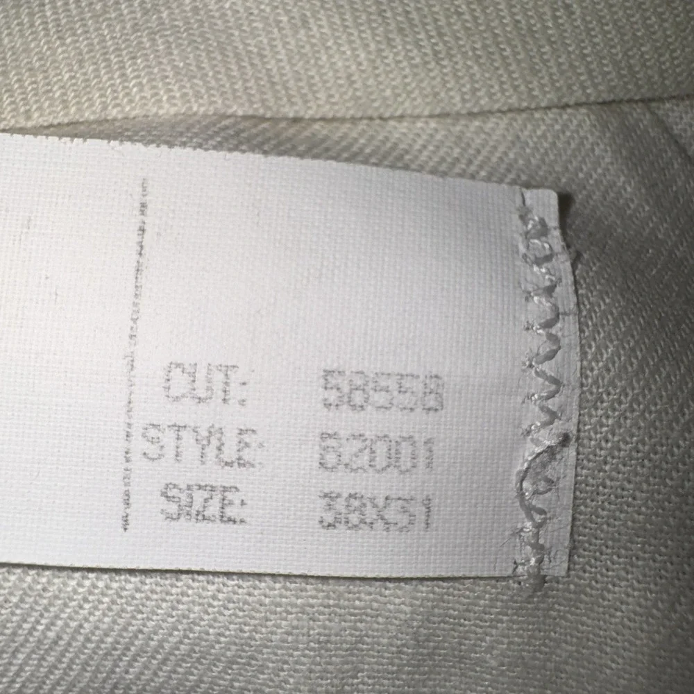 Vtg USA Made Brooks Brothers 38x30 Khaki Herringbone Linen Pleated Cuffed Pants